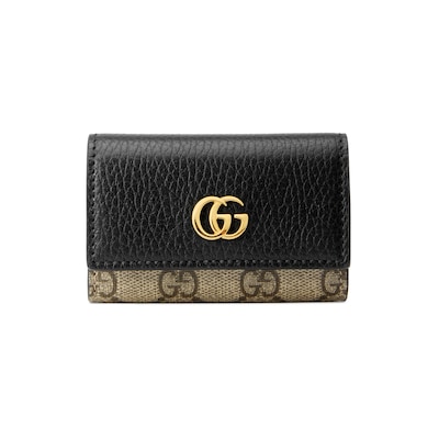 GG Marmont bi color key case in black leather and GG Supreme GUCCI NL