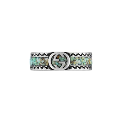 Gucci Interlocking ring in 925 sterling silver | GUCCI® US