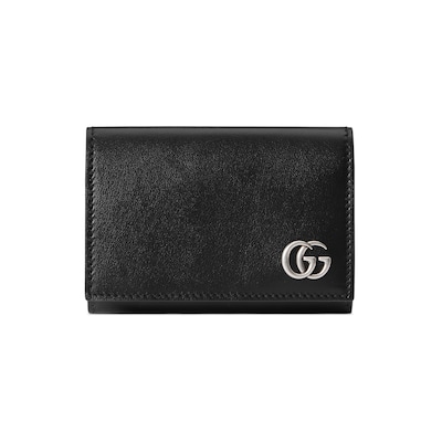 GGマーモント〕カードケース（名刺入れ）ブラック レザー | GUCCI® JP