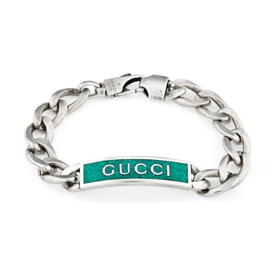 GUCCI ロゴ付き エナメル ブレスレットスターリングシルバー | GUCCI® JP