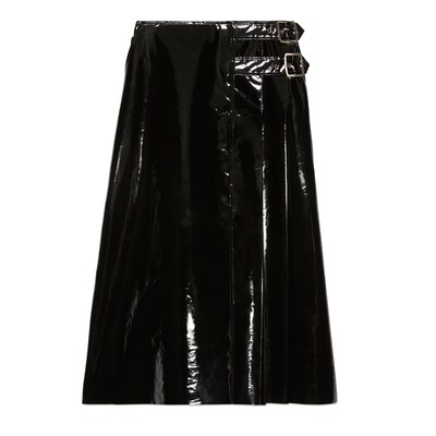 SA ®غوتشي |‎Vinyl effect skirt in black