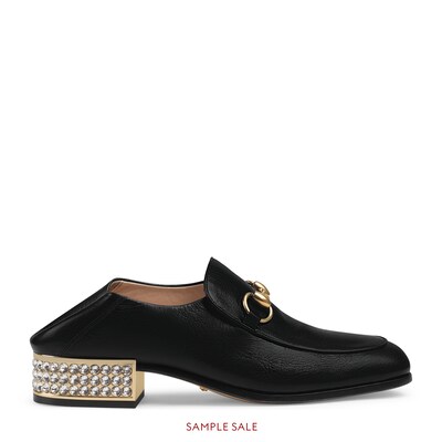 Gucci crystal sale loafers