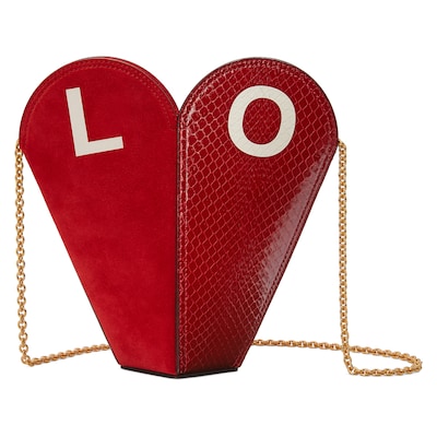 Valentine s Day small heart bag in red patent leather GUCCI SG