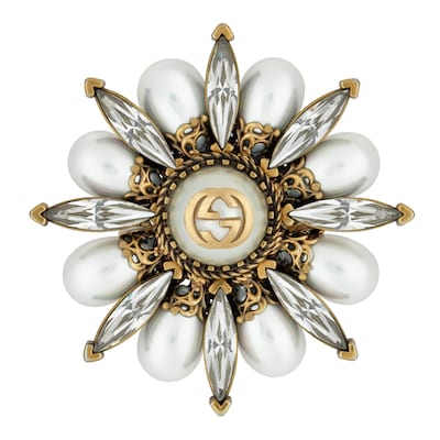 Gucci flower deals brooch