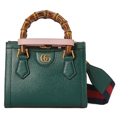 Gucci Diana small tote bag in green leather