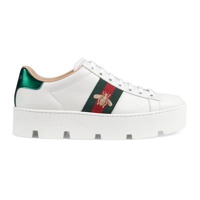 Womens gucci white sneakers online
