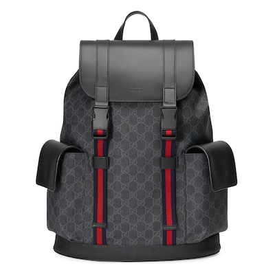 GG Supreme Black Backpack GUCCI SG