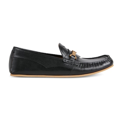 Leather loafer with interlocking g horsebit outlet