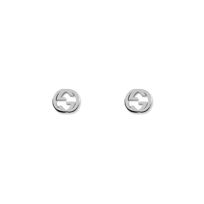 Gucci interlocking best sale g silver earrings