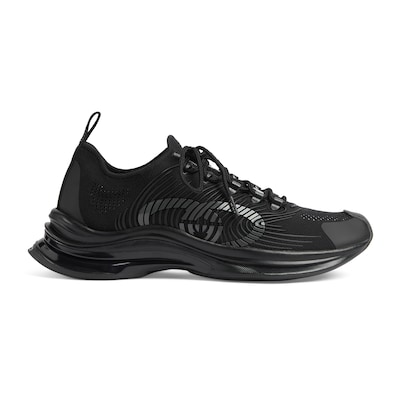 Men's Gucci Run sneaker in black fabric | GUCCI® SG