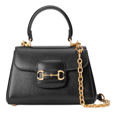Gucci Horsebit 1955 mini top handle bag in black leather GUCCI Canada