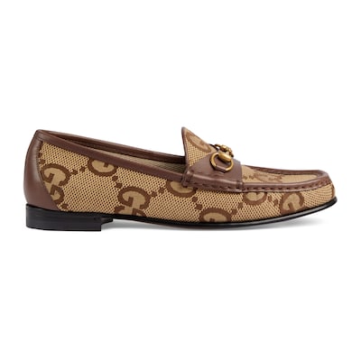 Gg canvas horsebit loafer online