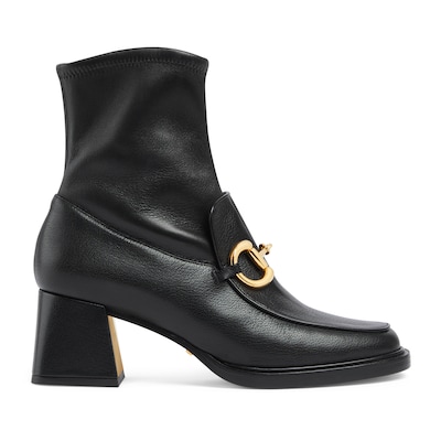 Bota con Horsebit para mujer en piel negra GUCCI ES