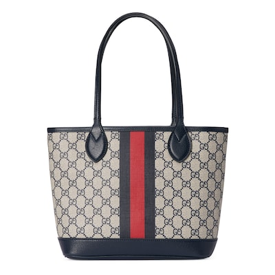 Ophidia small tote bag in beige and blue Supreme GUCCI MX