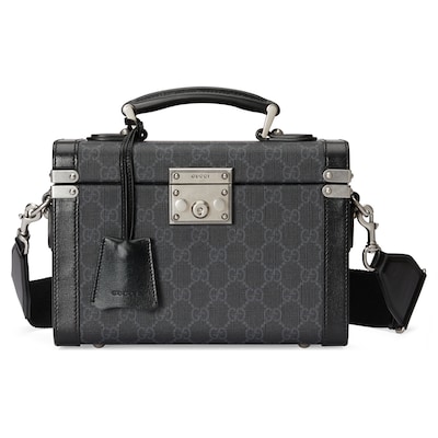 GG beauty case in black Supreme | GUCCI® LU