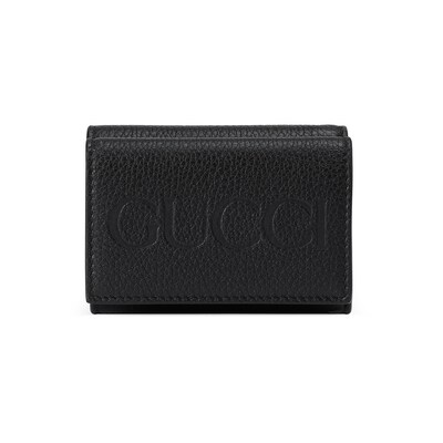 日本限定 GUCCI ロゴ ミニウォレットブラック＆ライトブルー レザー