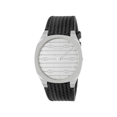 Gucci watch black online leather band