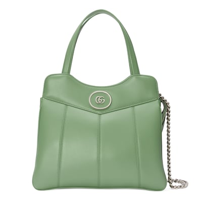 トートバッグ GUCCI FW23 Petite GG small handbag (745918AABSG 1000) Petite GG small tote bag in light green leather | GUCCI® SG