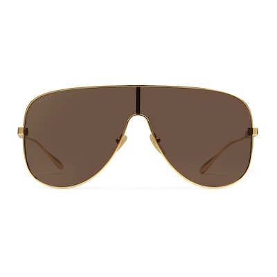 Gafas de sol tipo mascara en metal dorado GUCCI ES