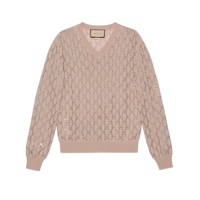 Gucci pink 2024 and gold sweater