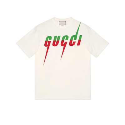 GUCCI ブレード プリント Tシャツホワイト コットン | GUCCI® JP