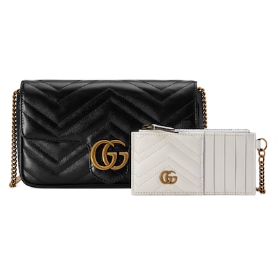 GG Marmont mini bag in black leather GUCCI SG