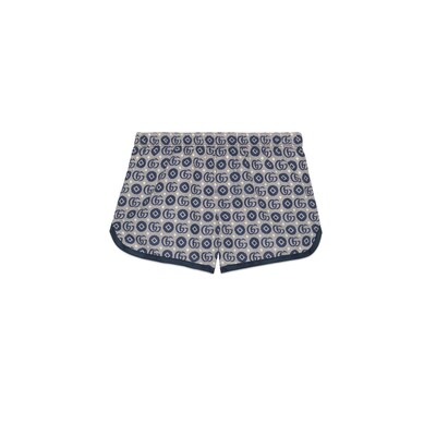 Baby Double G swim shorts in blue GUCCI ZA