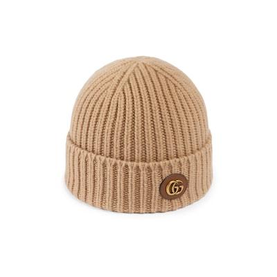 GUCCI ダブルG付き ウールカシミア キャップ