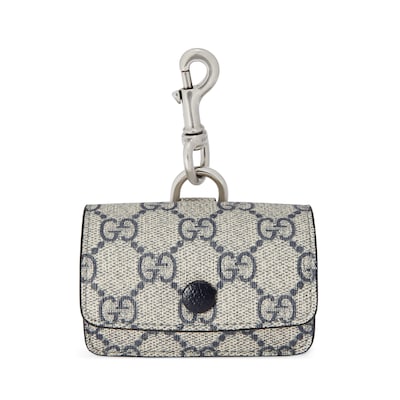 GG waste bag holder in beige and blue Supreme | GUCCI® US
