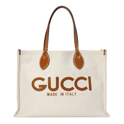 Large tote bag in Beige canvas | GUCCI® CZ Large tote bag in Beige canvas | GUCCI® CZ