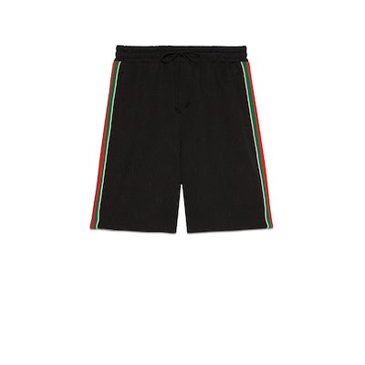 GG jacquard jersey bermuda short in black | GUCCI® Canada