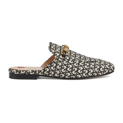 Gucci princetown leopard calf hair slipper on sale