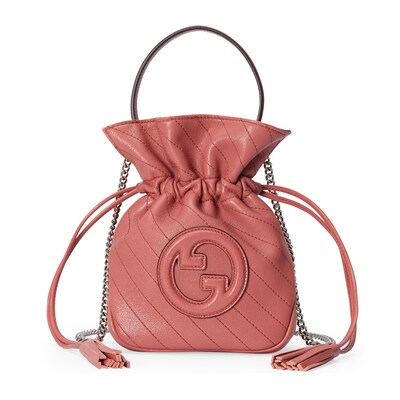 Mini borsa a secchiello Gucci Blondie in pelle rosa GUCCI Italia