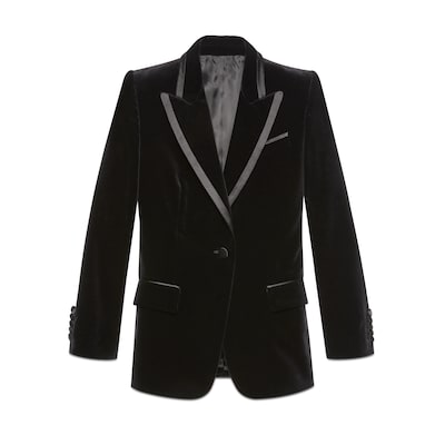 ベルベット シングルブレスト ジャケット ブラック | GUCCI公式