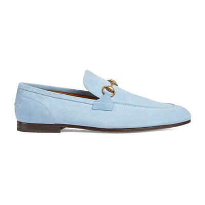 Men s Gucci Jordaan loafer in light blue suede GUCCI UK