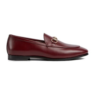 Mocassino Gucci Jordaan donna in Pelle Rosso Ancora GUCCI Italia