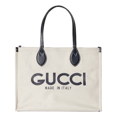 日本限定 GUCCI プリント トートバッグベージュ キャンバス | GUCCI® JP