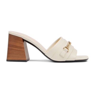 Gucci white heeled sandals shop