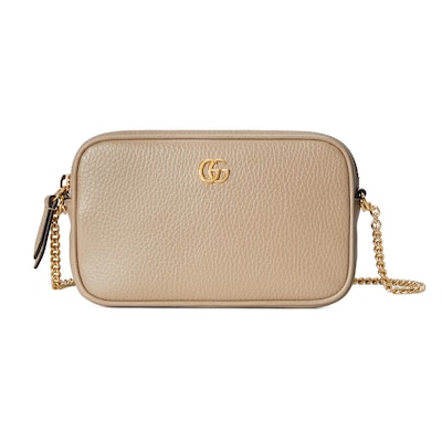 GGマーモント〕ミニ カメラバッグベージュ レザー | GUCCI公式