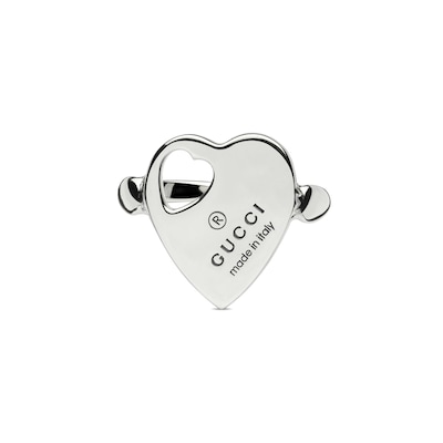 Anillo Trademark con motivo de corazon en plata de ley 925 GUCCI ES