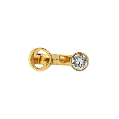 【税込?送料無料】 in ring crystal Blondie Gucci yellow metal gold-toned アクセサリー
