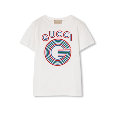 チルドレンズ〕プリント コットン Tシャツホワイト | GUCCI公式