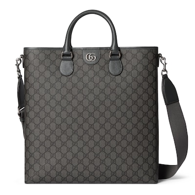 Ophidia medium tote bag in dark grey and black GG Supreme GUCCI LU