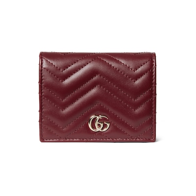 GG Marmont small wallet in Rosso Ancora red leather | GUCCI