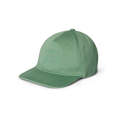 Gucci Kids Canvas Baseball Hat Size S Green