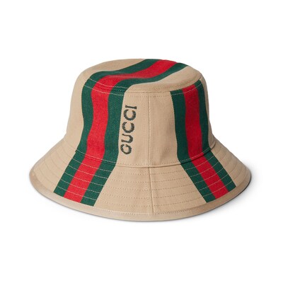 GUCCI Bucket Hat With Web Size M