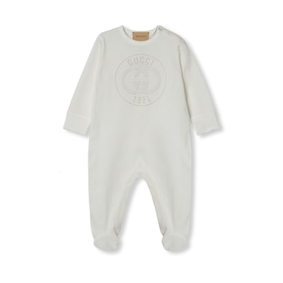 経典 ベビー〕プリント コットンロンパースホワイト GUCCI公式 | ロンパース・カバーオール
