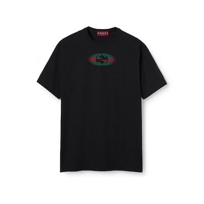 最新最全の di jersey in T-shirt cotone Italia GUCCI® | nero in トップス