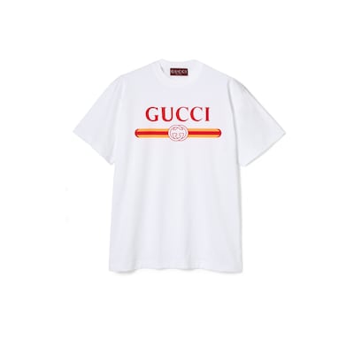 Gucci red logo t shirt on sale