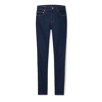 Slim fit stretch denim pant in dark blue | GUCCI® HU